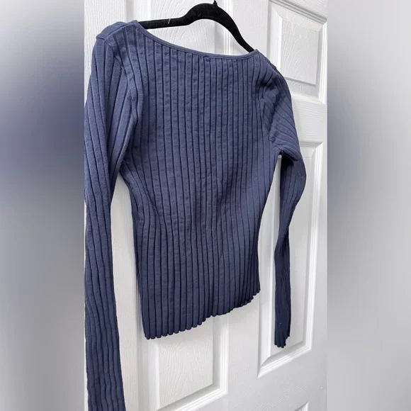 Free People Tilly Rib Long Sleeve Button-Up Top - Picture 2 of 4